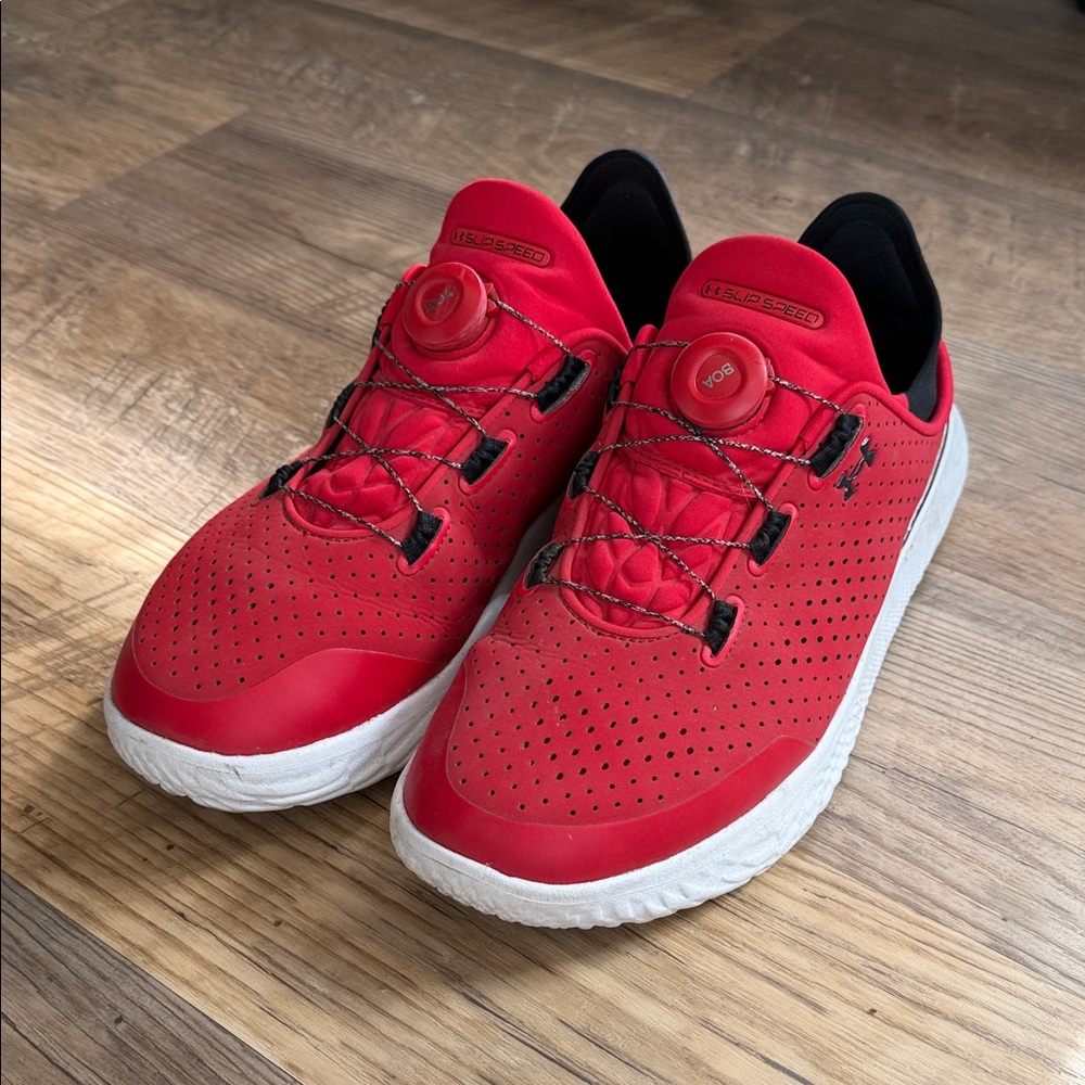 Under Armour Red Athletic Sneakers with BOA Dial